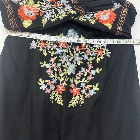 Free People Black Boho Tunic with Embroidered Trim - Picture 8 of 8